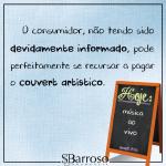 Quando o consumidor pode recusar-se a pagar o couvert artístico?