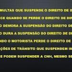 Situações que suspende o direito de dirigir