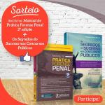 Sorteio do livro Manual de Prática Forense Penal - 2ª Edição