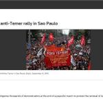 Polícia dispersou marcha pacífica, diz Reuters; imprensa repercute repressão da PM a protesto contra Temer