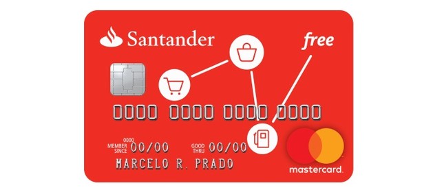 Cartão de crédito Santander Free tem comercialização 