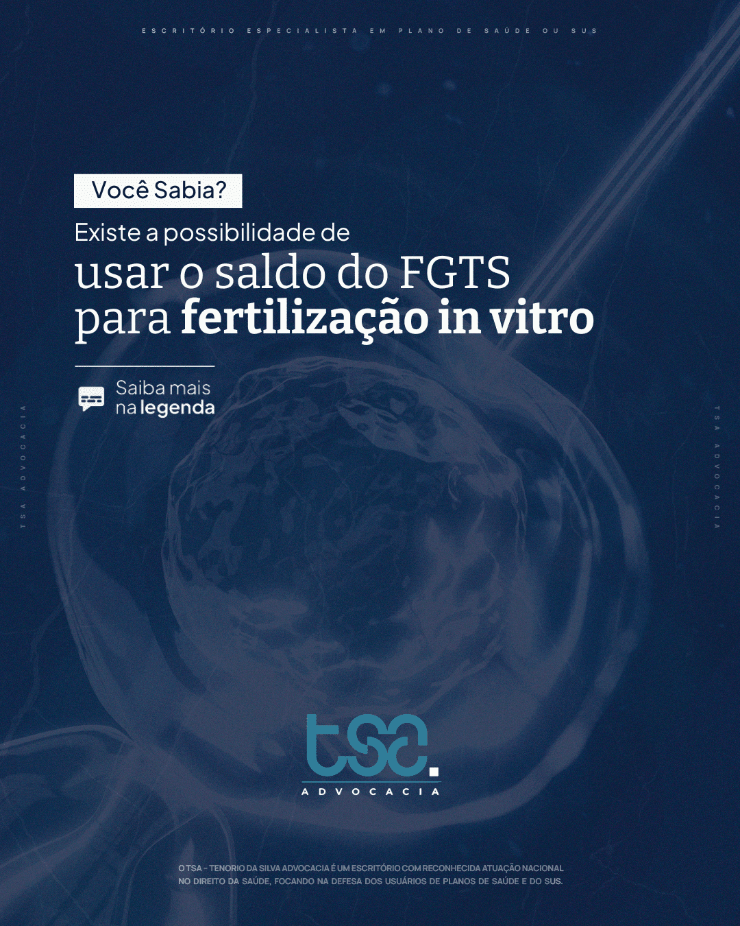 18d90291f577fc012d4ae821b0234b7e | Saiba como utilizar o saldo do FGTS para custear tratamentos de infertilidade. Entenda as regras, quem tem direito e como solicitar o saque para fertilização in vitro e outros procedimentos médicos.
