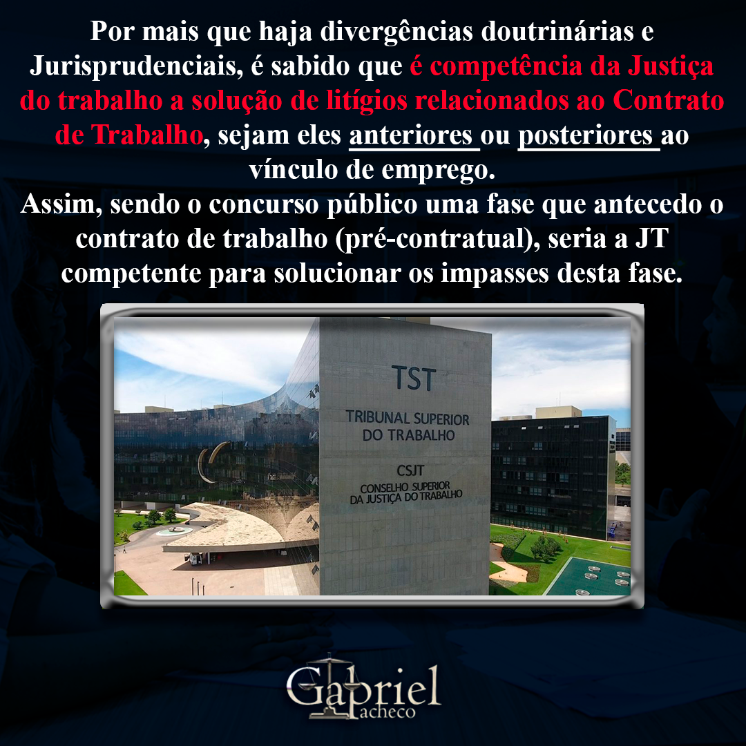 É competência da Justiça do Trabalho processar e julgar as questões ...