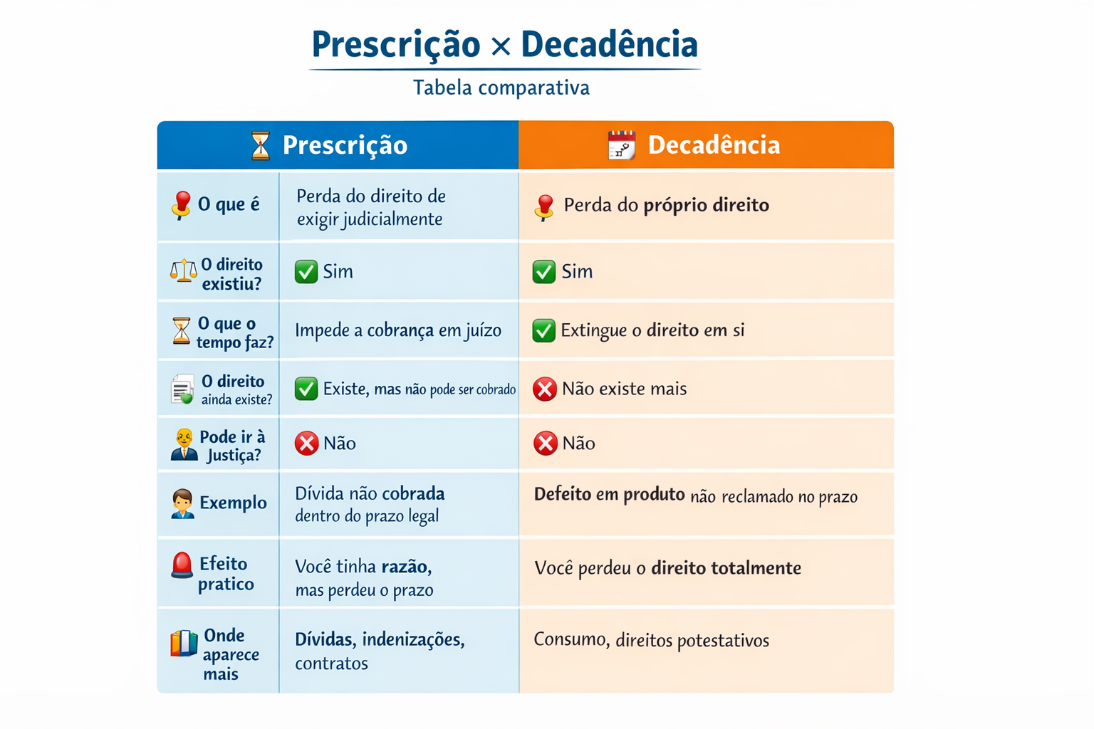 Prescrição e decadência: entenda a diferença | Jusbrasil