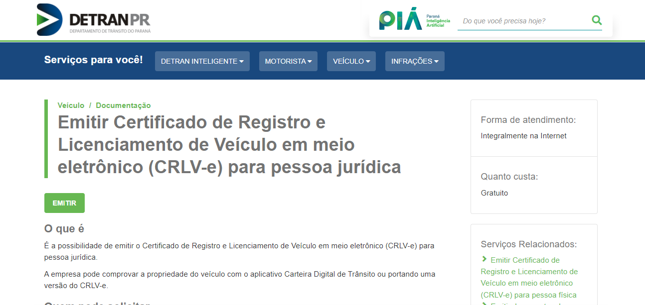 Como emitir CRLV-e de veículo de pessoa jurídica no Detran PR? | Jusbrasil