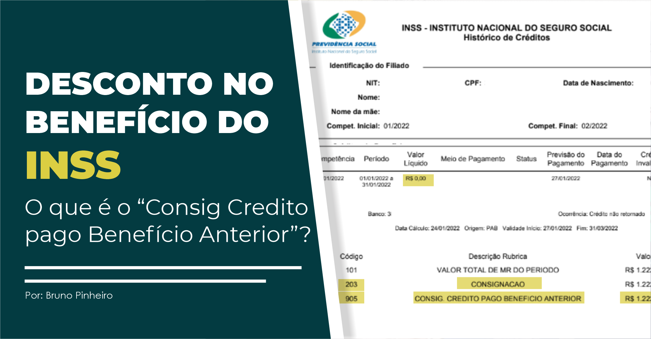Desconto no Benefício do INSS: O que é o “Consig Credito pago Benefício  Anterior? | Jusbrasil