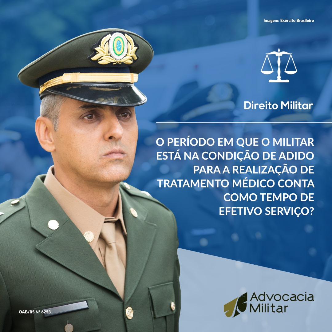 O período em que o militar está na condição de adido para a realização ...