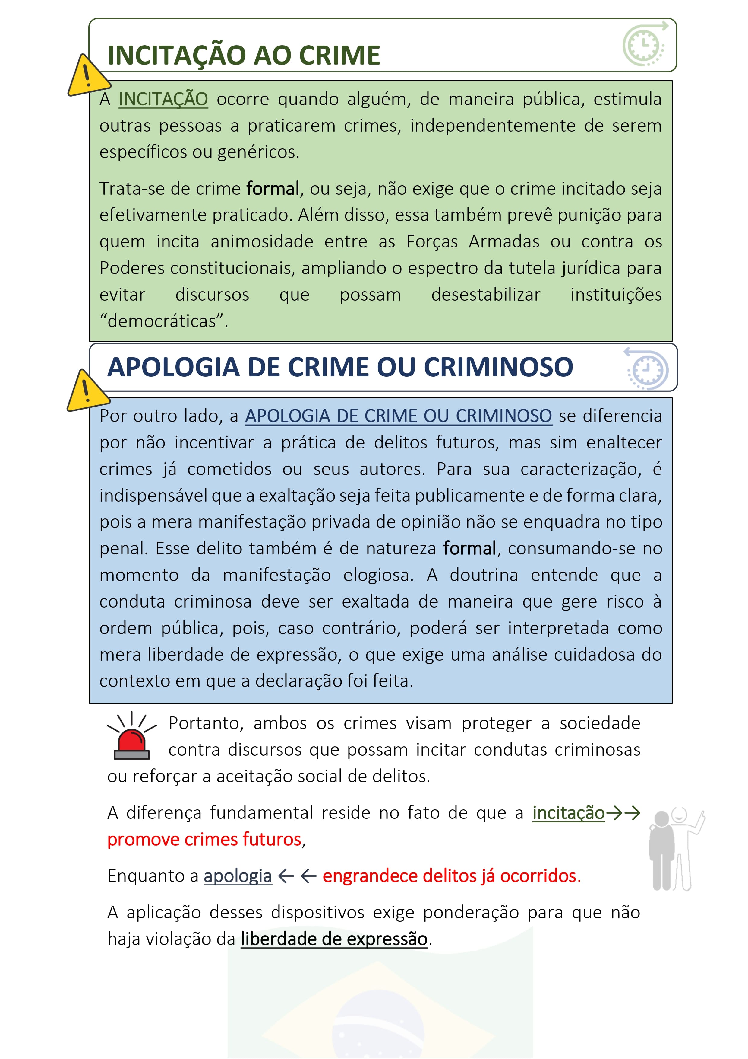 Incitação ao crime x Apologia de crime ou criminoso: | Jusbrasil