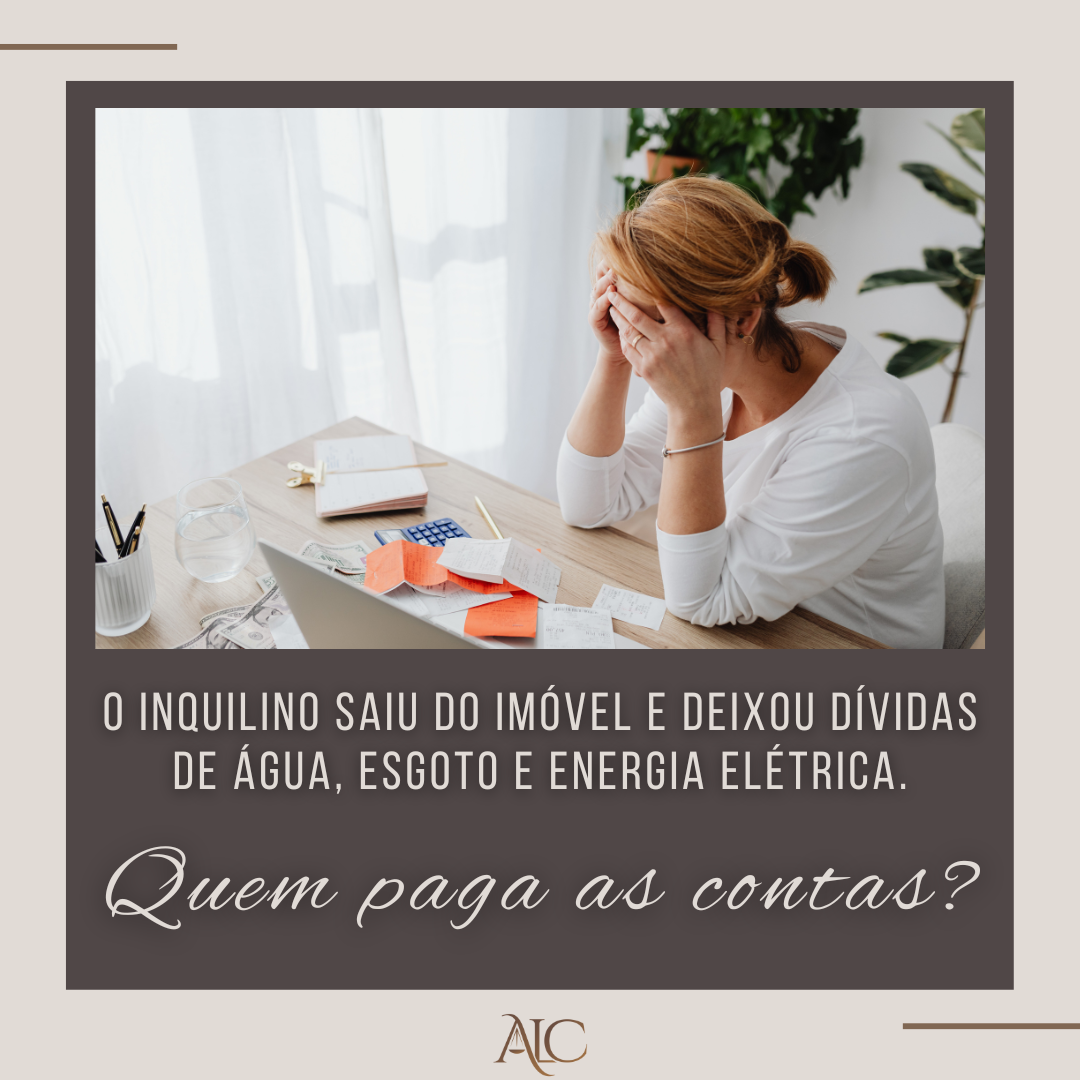 O inquilino saiu do imóvel e deixou dívidas. | Jusbrasil
