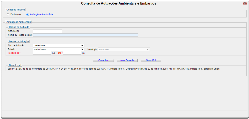 Como consultar um auto de infrao ambiental