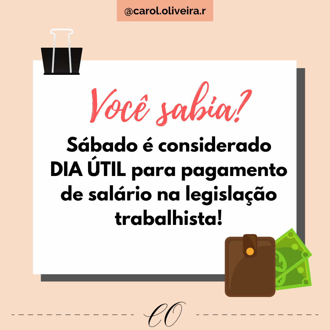 Sábado é considerado dia útil para pagamento de salário | Jusbrasil